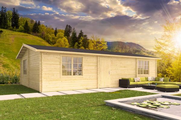Blokhut - Tuinhuis Navarra | 44 mm | honinggeel geïmpregneerd