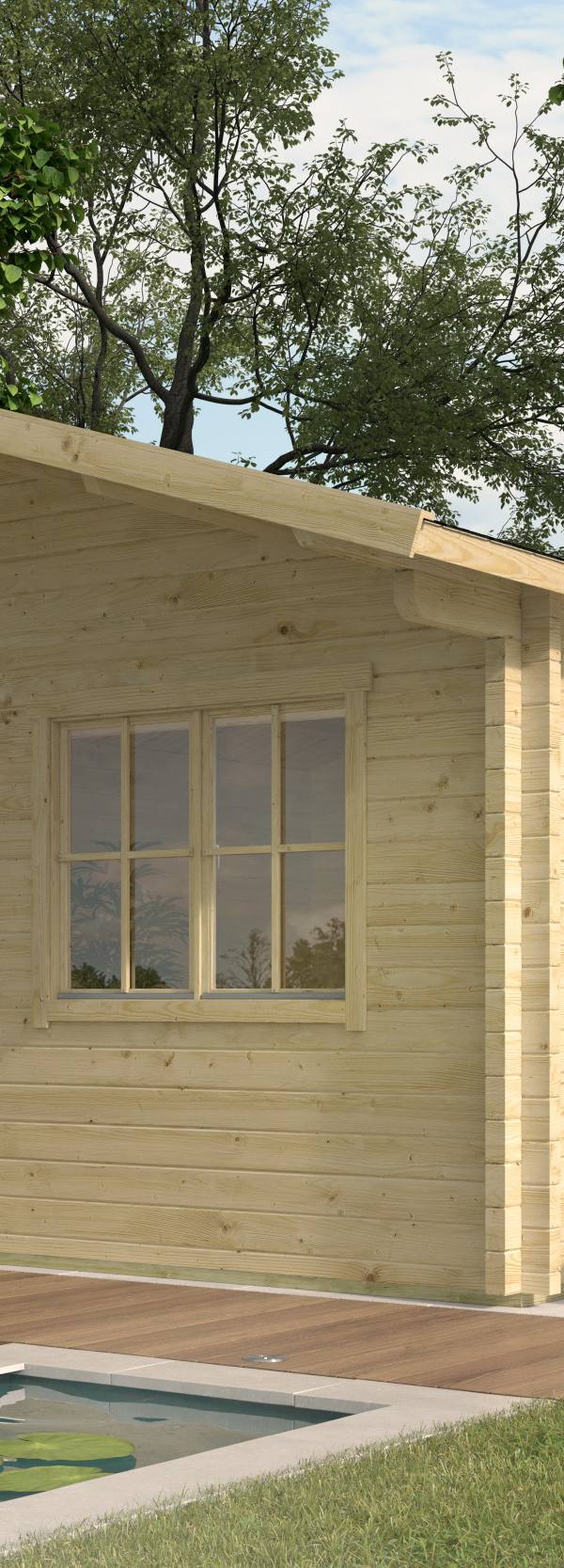Blokhut - Tuinhuis Niedersachsen | 70 mm | vuren onbehandeld