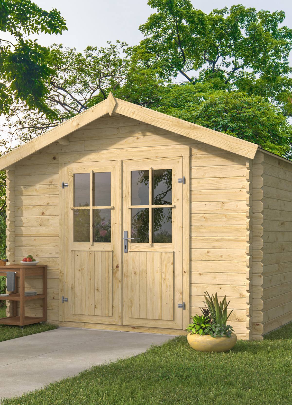 Blokhut - Tuinhuis Noja | 28 mm | Red Class Wood geïmpregneerd