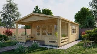Blokhut - Tuinhuis Nottingham | 58 mm | vuren honinggeel geïmpregneerd — 1