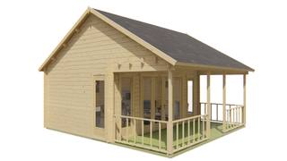 Blokhut - Tuinhuis Olaug | 44 mm | vuren grijs geïmpregneerd — 4