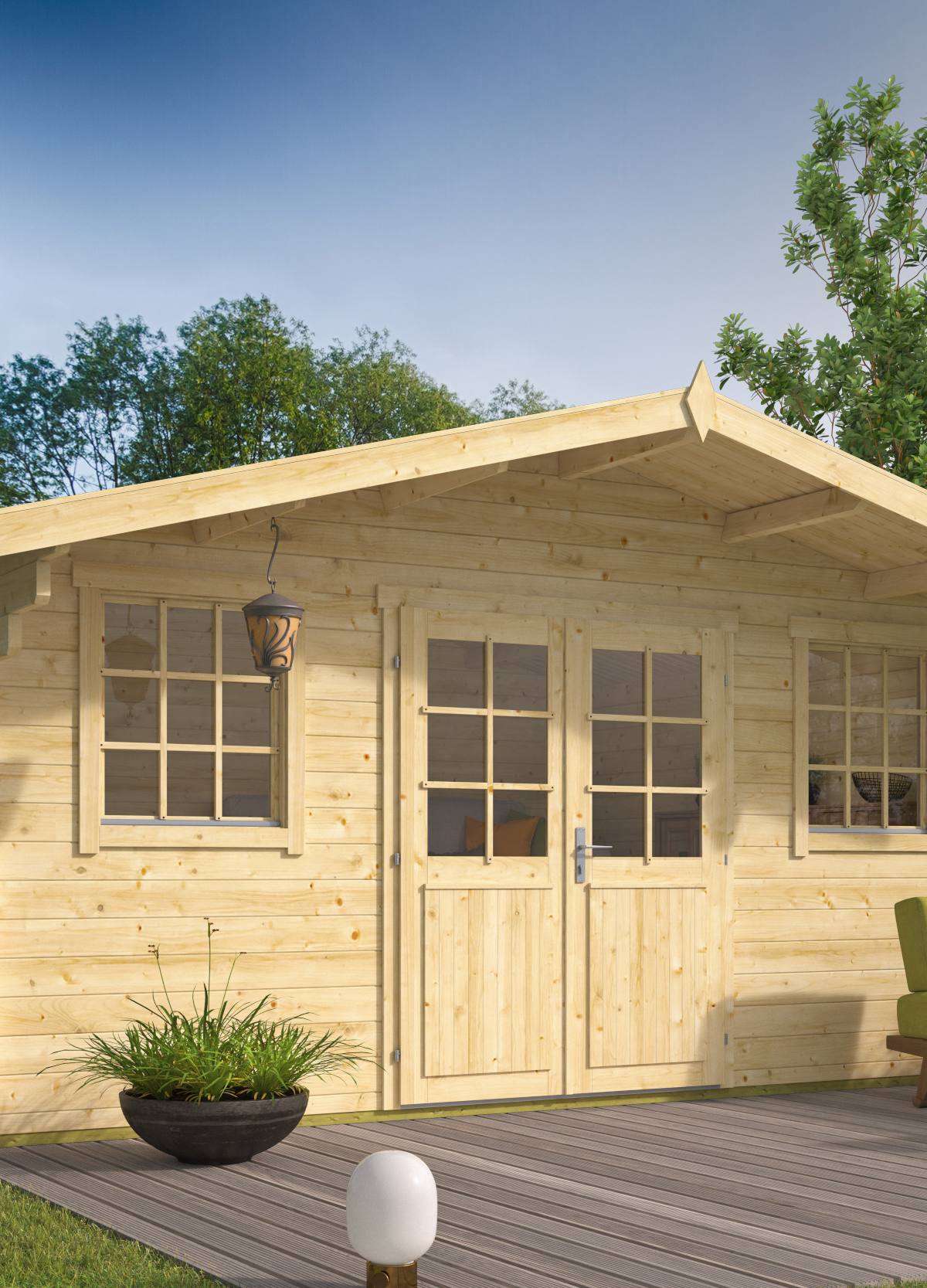 Blokhut - Tuinhuis Pavel | 44 mm | vuren Red Class Wood geïmpregneerd