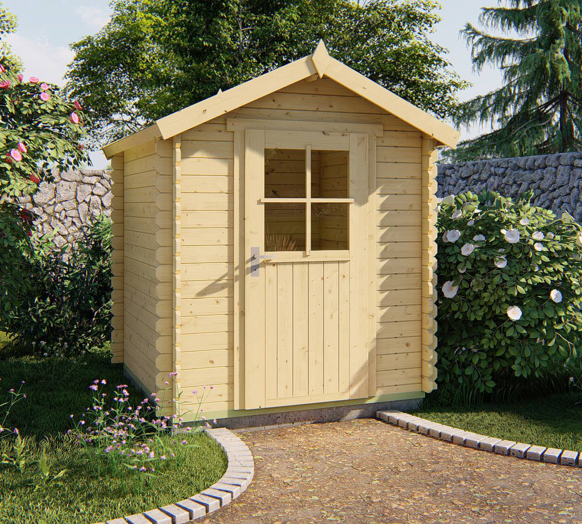 Blokhut - Tuinhuis Richard | 28 mm | vuren bruin geïmpregneerd