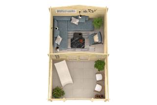 Blokhut - Tuinhuis Sanstrov | 44 mm | vuren onbehandeld — 4