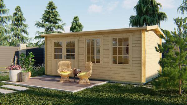 Blokhut - Tuinhuis Sophie | 40 mm | onbehandeld
