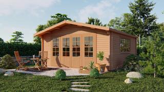 Blokhut - Tuinhuis Southampton | 58 mm | vuren grijs geïmpregneerd — 2