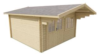 Blokhut - Tuinhuis Stian | 58 mm | vuren onbehandeld — 4