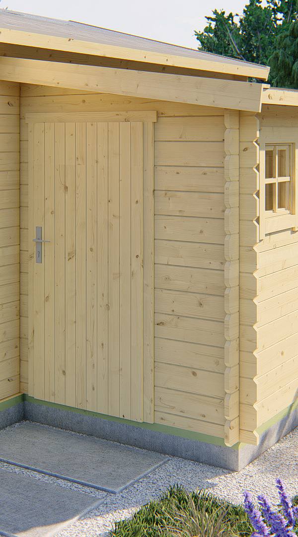 Blokhut - Tuinhuis Toilet kit annexe | 28 mm | honinggeel geïmpregneerd