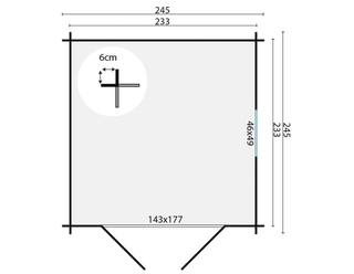 Blokhut - Tuinhuis Valery | 19 mm | vuren onbehandeld — 4