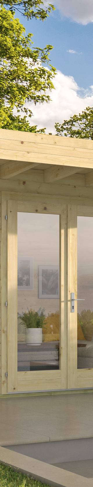 Blokhut - Tuinhuis Whitegate | 70 mm | honinggeel geïmpregneerd — 1