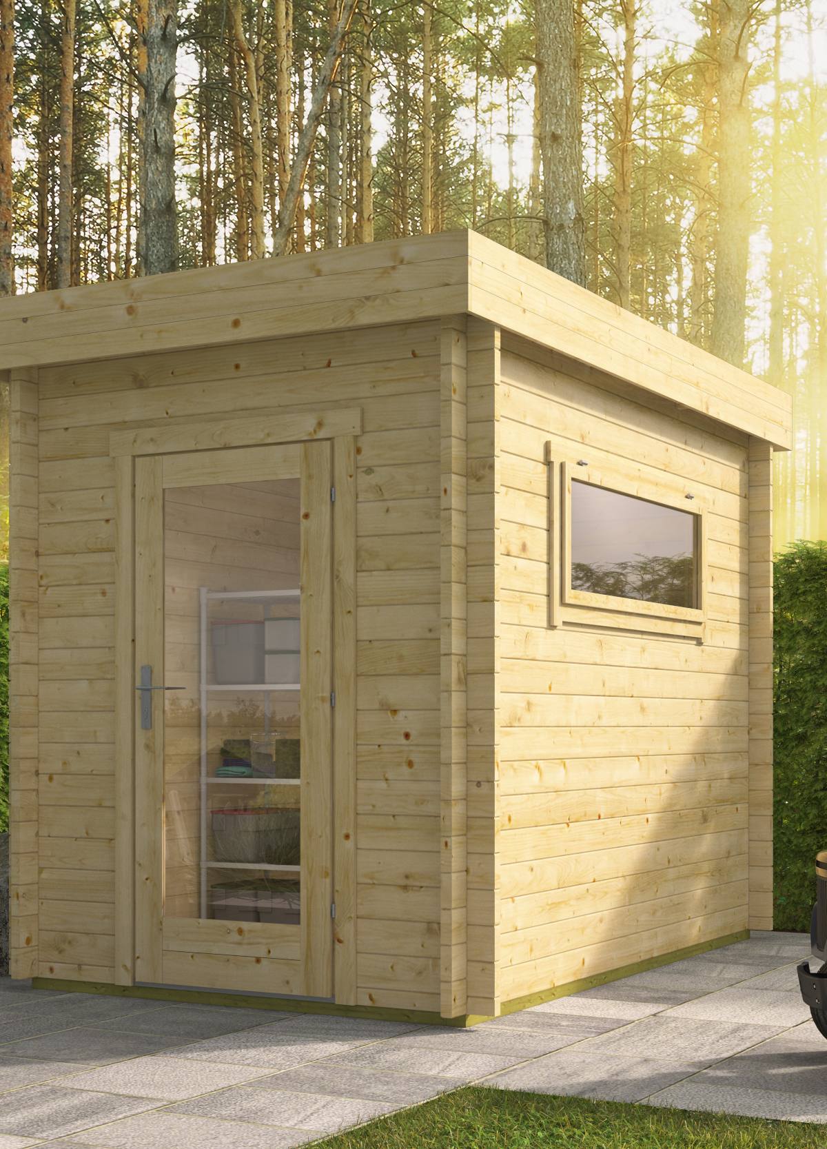 Blokhut - Tuinhuis Will | 40 mm | vuren honinggeel geïmpregneerd