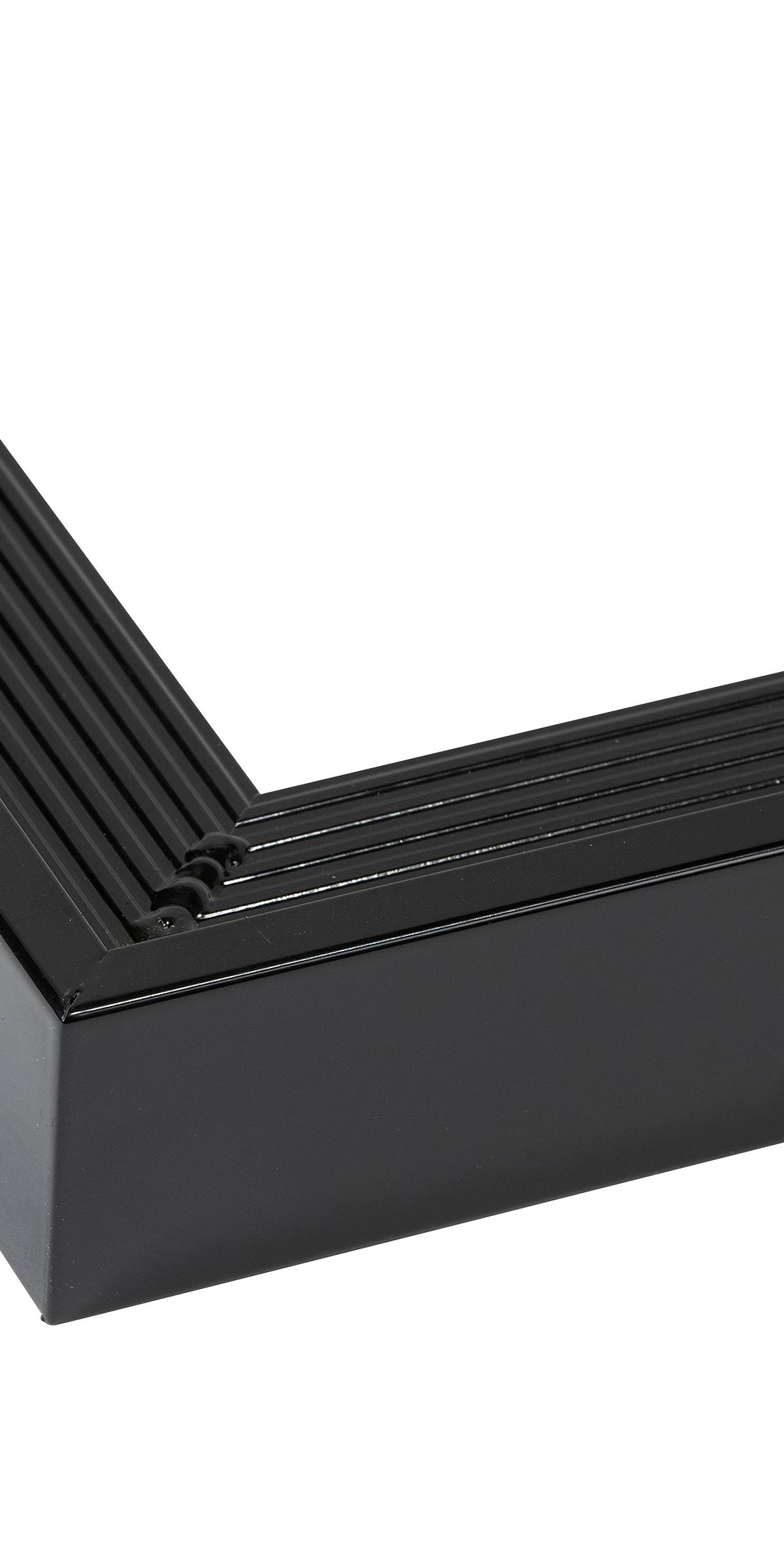 Blokhutaccessoires aluminium buitenhoek daktrim zwart 4,5 x 4,5 x 50 cm incl. 1 klang