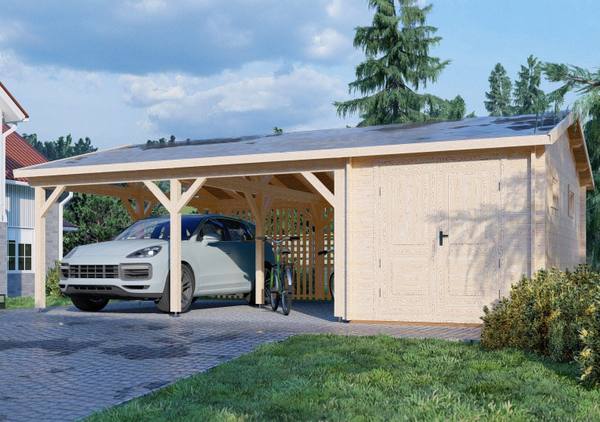 Carport+schuur 5,7x7,9m 44mm