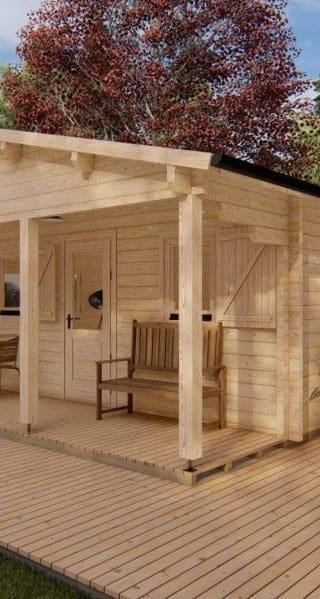 Chalet Enschede 6x6m 68mm — 1