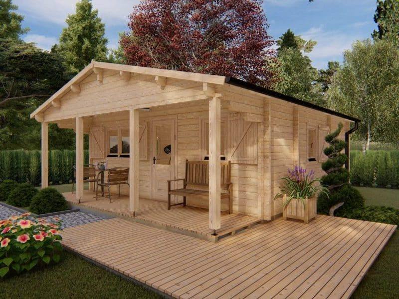 Chalet Enschede 6x6m 68mm