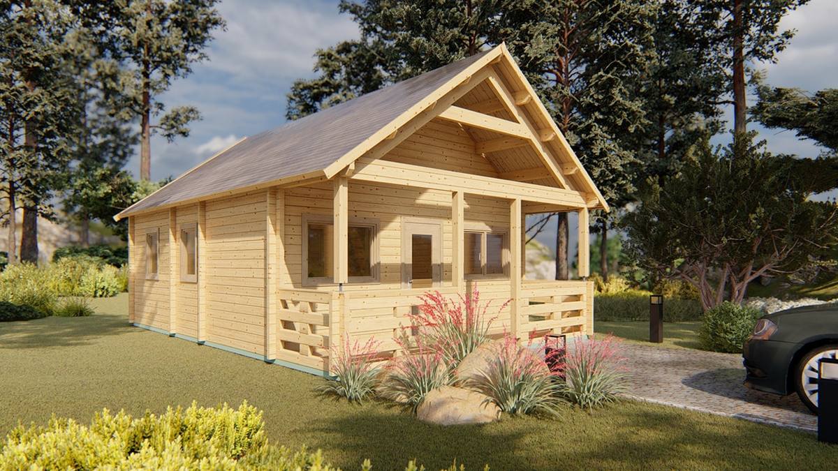 Chalet Groningen Max 5,6x6,6m 68mm
