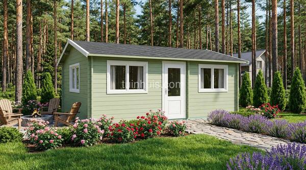 Chalet Hellevoetsluis 6x4m 44mm
