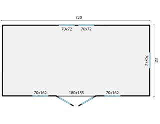 Circuswagen Dan | 19mm | vuren onbehandeld | 328 x 720 cm | excl. onderstel, deuren, en ramen — 4