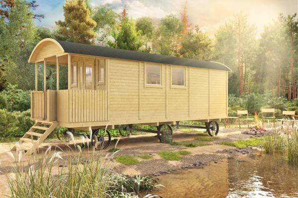 Circuswagen Kathleen | 19mm | vuren onbehandeld | 720 x 240 cm | excl. onderstel