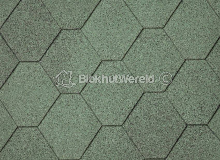 Dakshingles hexagonaal vintage groen 3m2