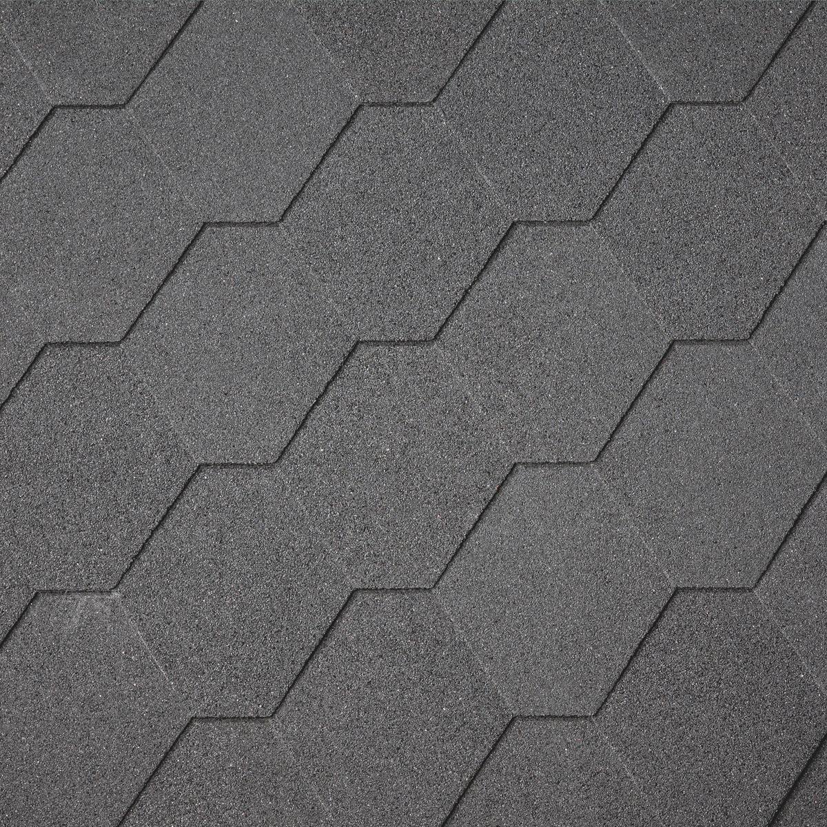 Dakshingles hexagonaal zwart - pak 3 m²