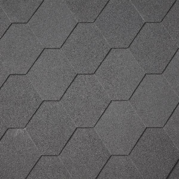 Dakshingles hexagonaal zwart - pak 3 m²