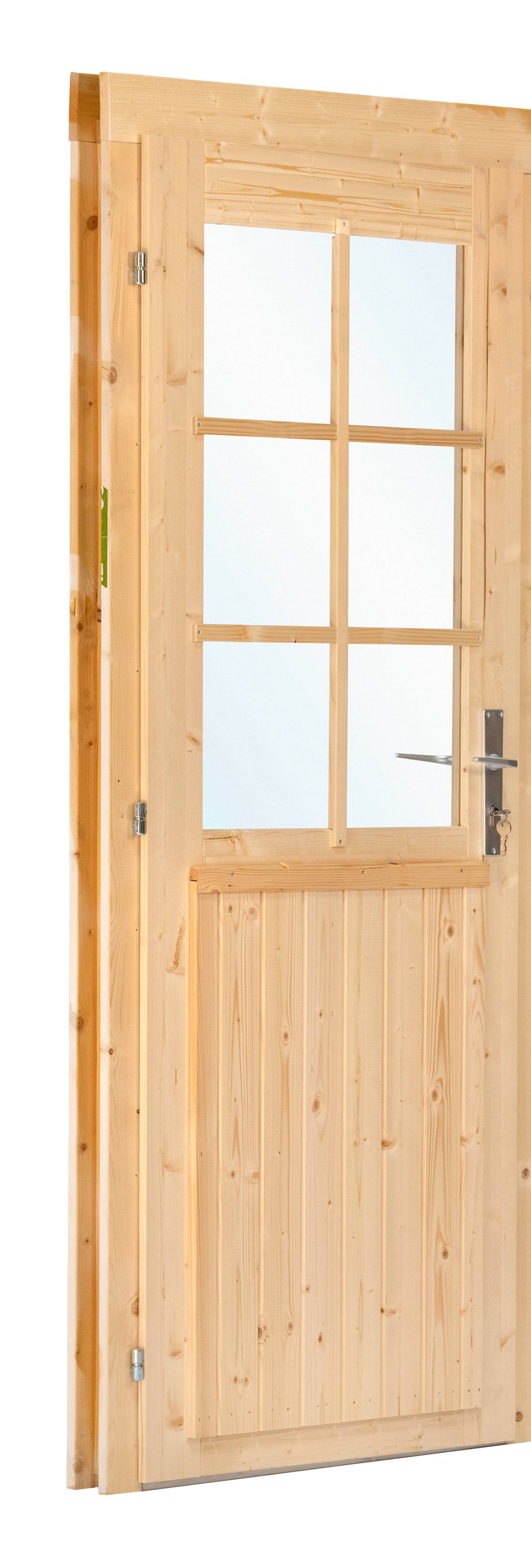 Deur enkel met raam D6 LS vuren 90,5 x 196 cm