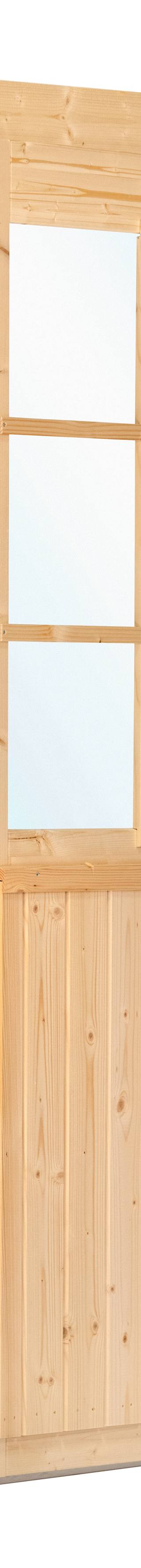 Deur enkel met raam D6 LS vuren 90,5 x 196 cm — 1