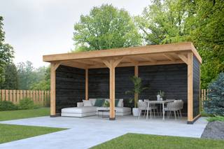 DHZ Plat dak Dalfsen Douglas 600 x 300 cm  zwart geïmpregneerd — 1