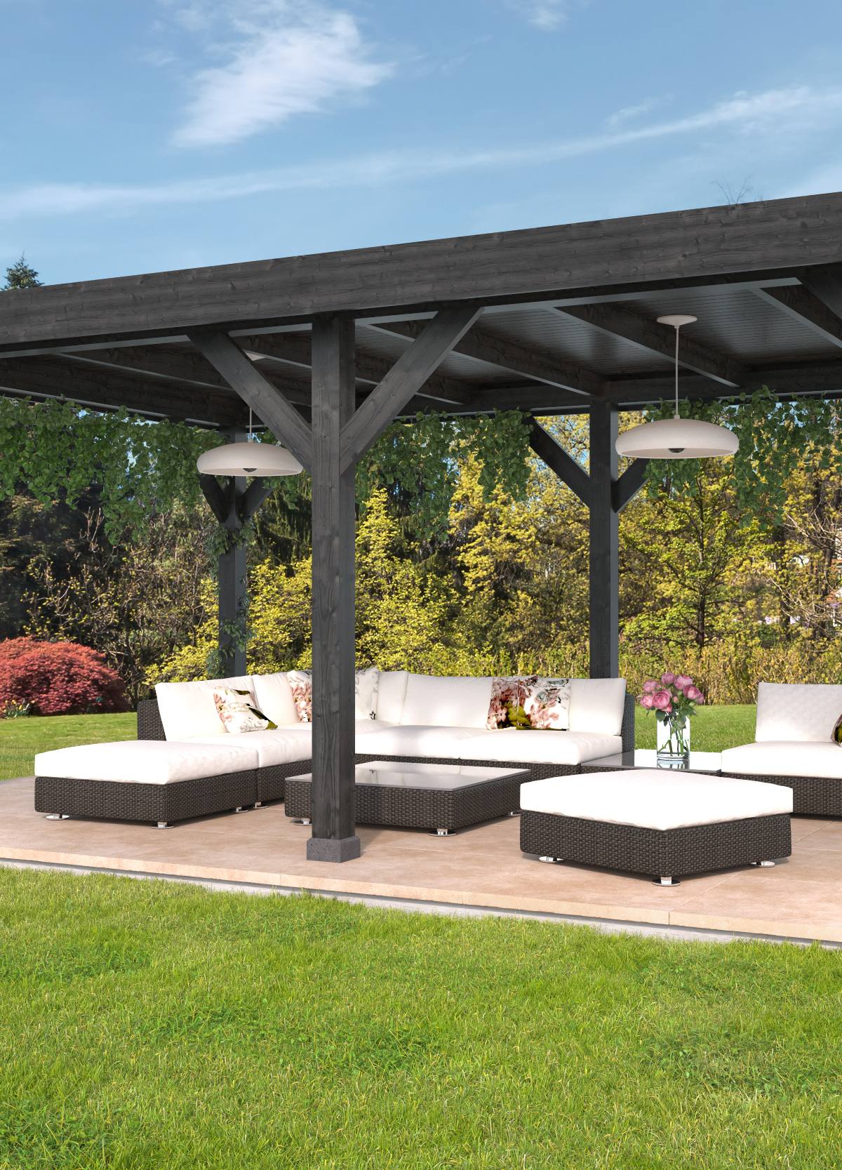 DHZ Rijssen Douglas 600 x 400 cm zwart geïmpregneerd