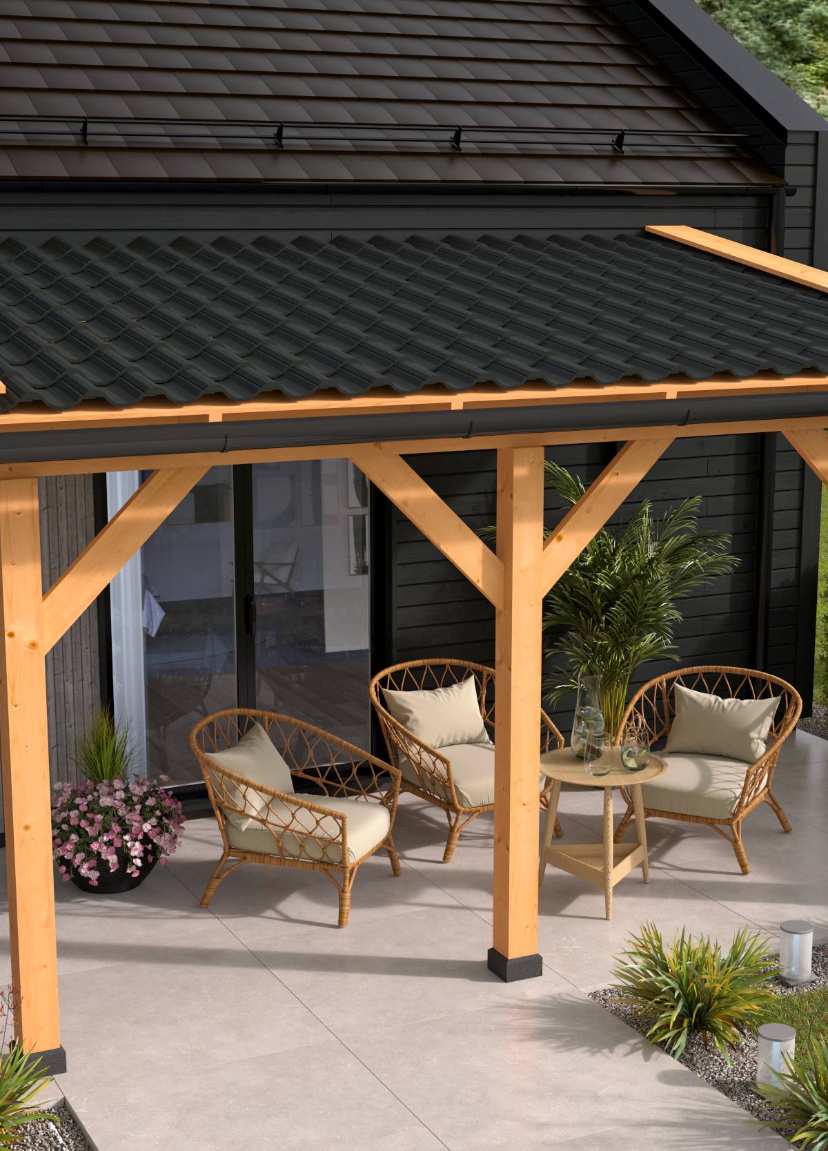 DHZ Veranda basispakket Douglas 600 x 300 cm