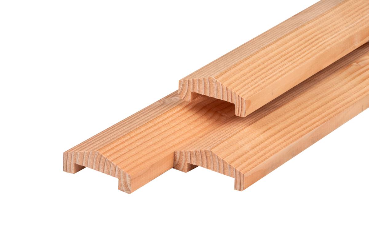 Douglas afdekkap 4,5 x 8,8 x 180 cm, gedroogd, geschaafd, robuust