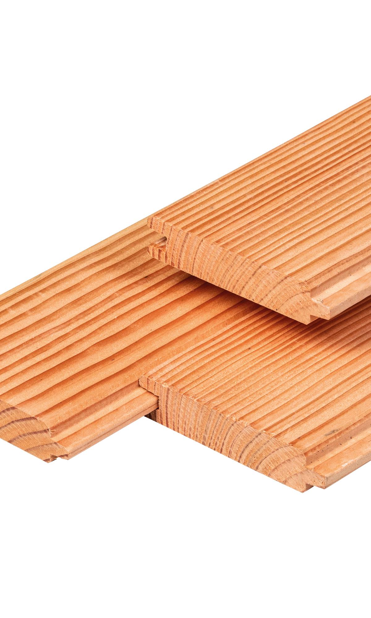 Douglas blokhutprofiel 2,8 x 14,5 x 180 cm, gedroogd, geschaafd
