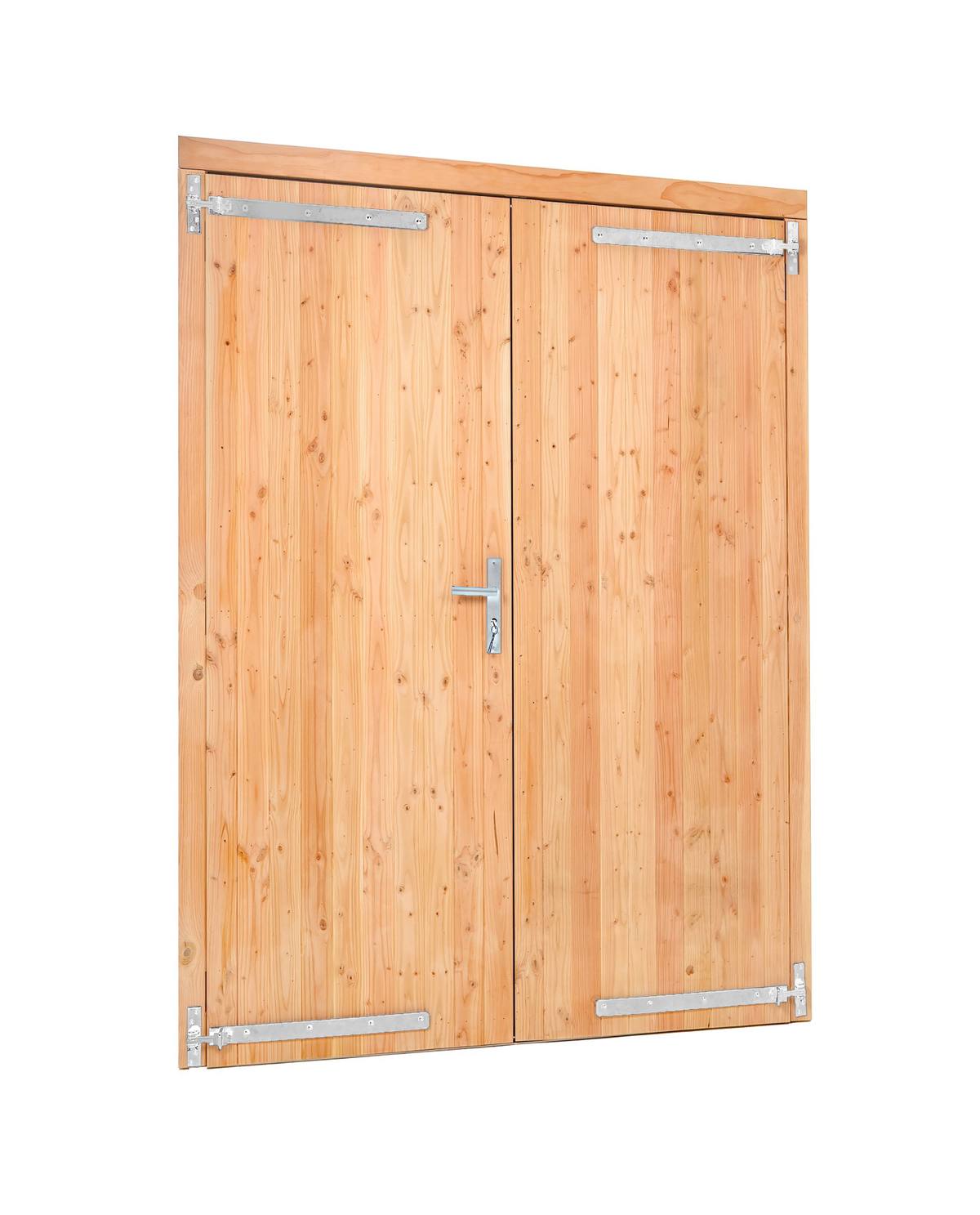 Douglas dubbele klampdeur B1850xH2050mm buitenmaat, linksdraaiend (rvs / verzinkt beslagset)