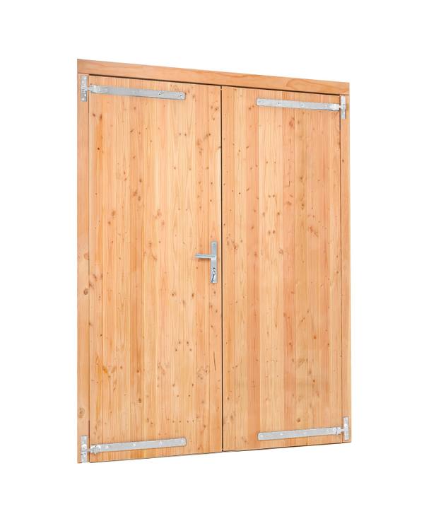 Douglas dubbele klampdeur B1850xH2050mm buitenmaat, linksdraaiend (rvs / verzinkt beslagset)