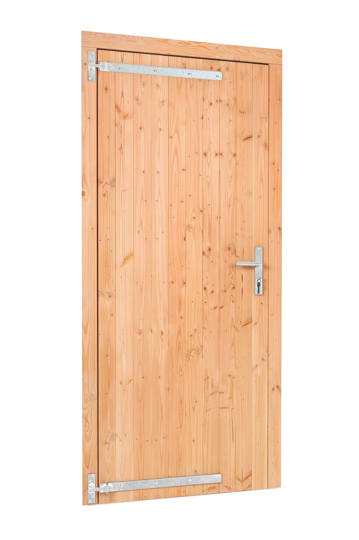 Douglas enkele klampdeur B1000xH2050mm buitenmaat, linksdraaiend (rvs / verzinkt beslagset)