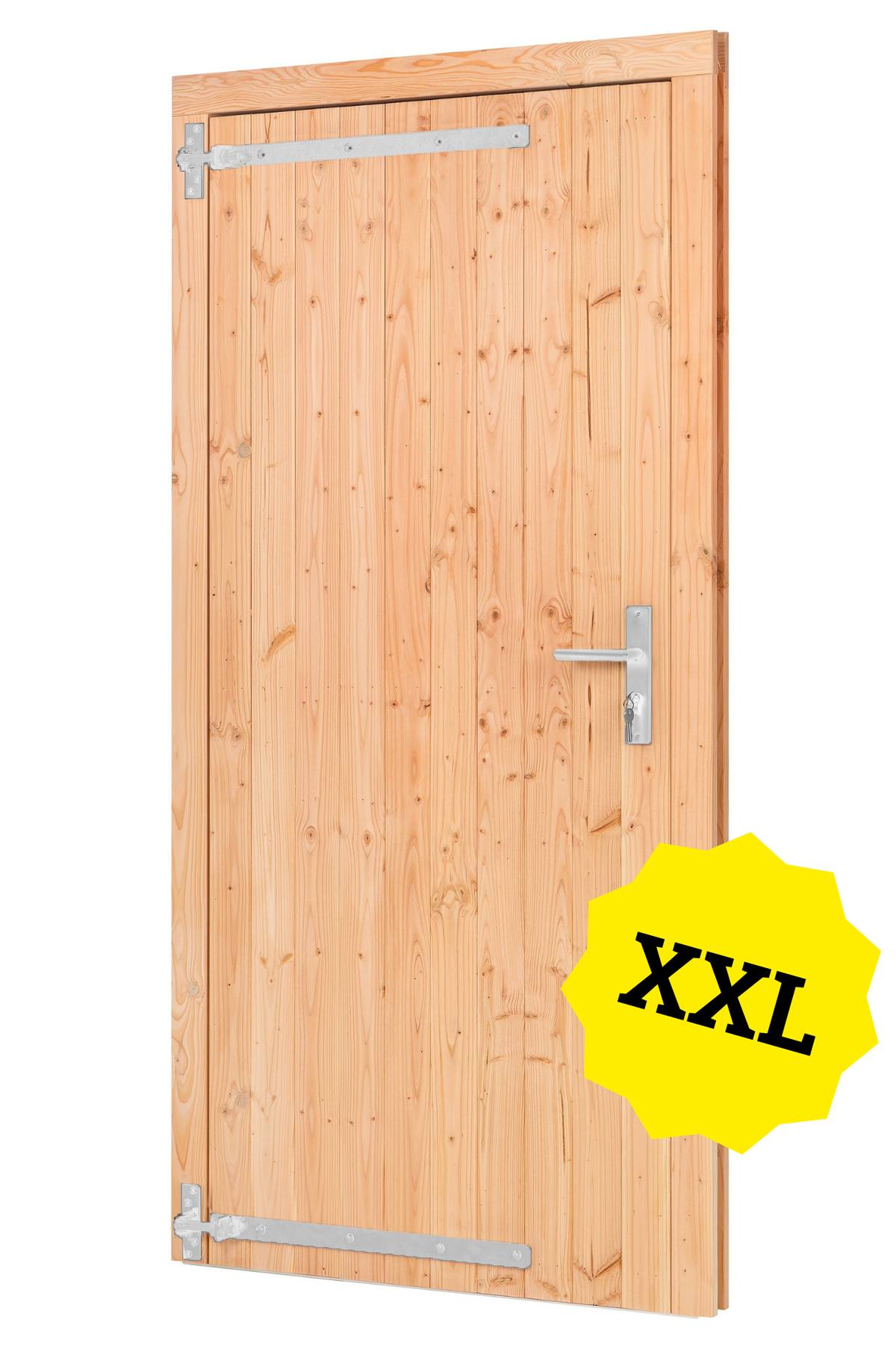 Douglas enkele klampdeur XXL B1200xH2150mm buitenmaat, linksdraaiend (rvs / verzinkt beslagset)
