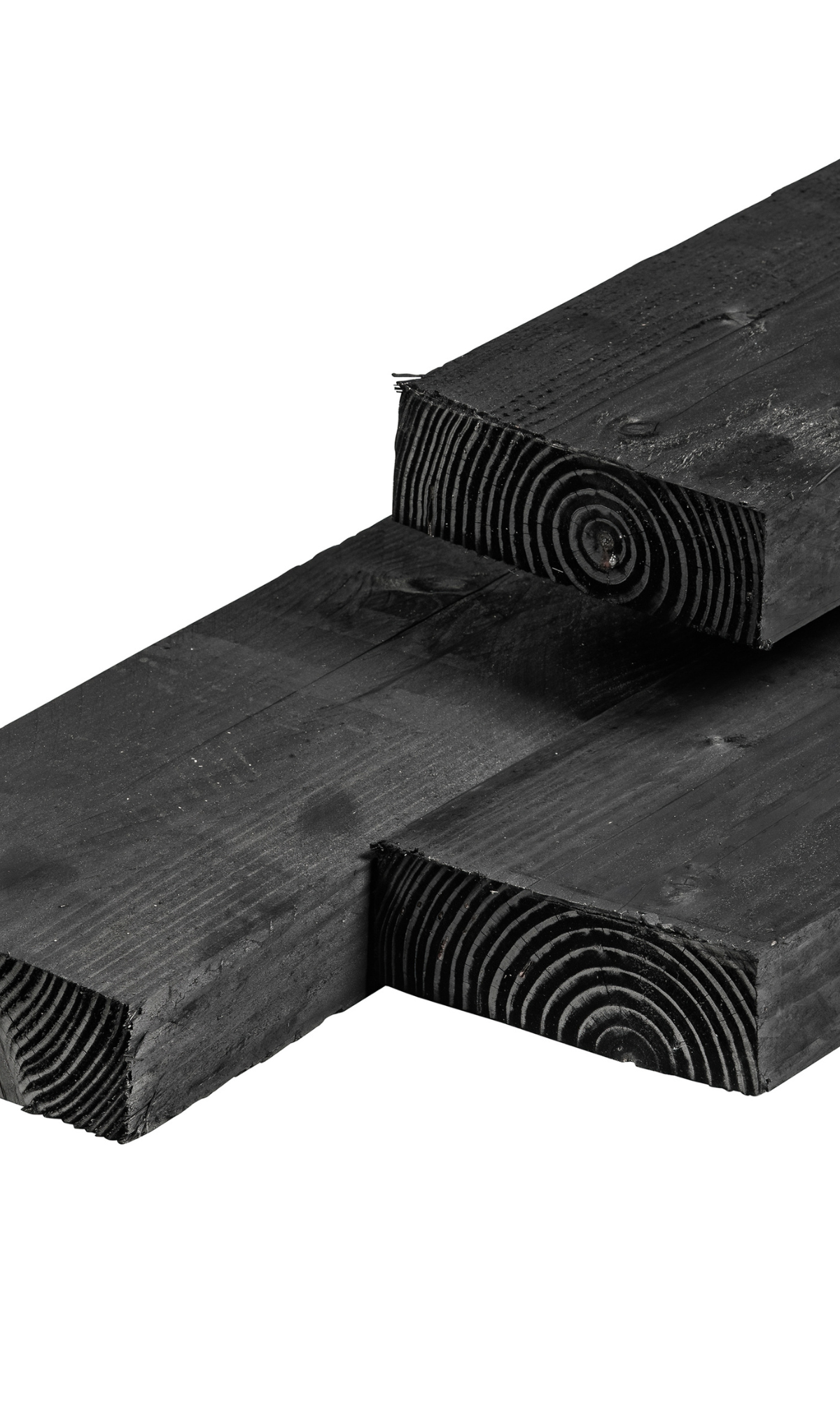 Douglas ligger 6,3 x 17,5 x 305 cm, vers, zwart geïmpregneerd, fijnbezaagd, scherpkantig