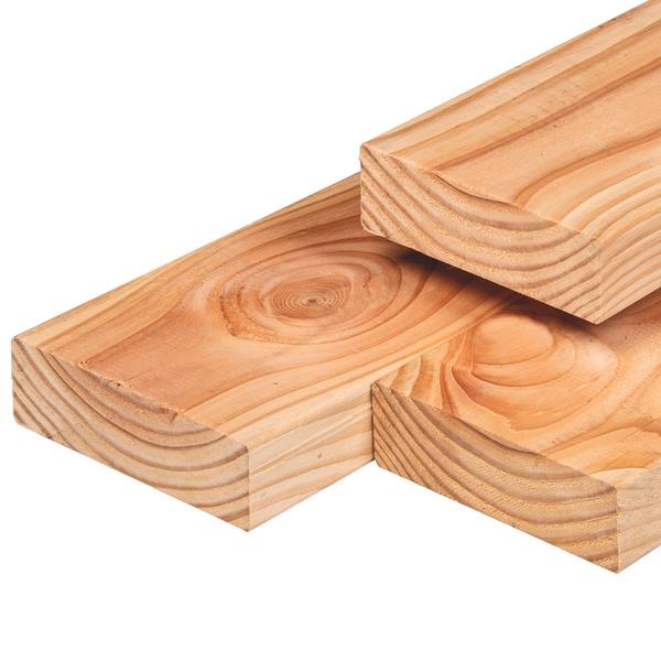 Douglas ligger 6,5 x 19,0 x 300 cm, gedroogd, geschaafd, 4 ronde hoeken