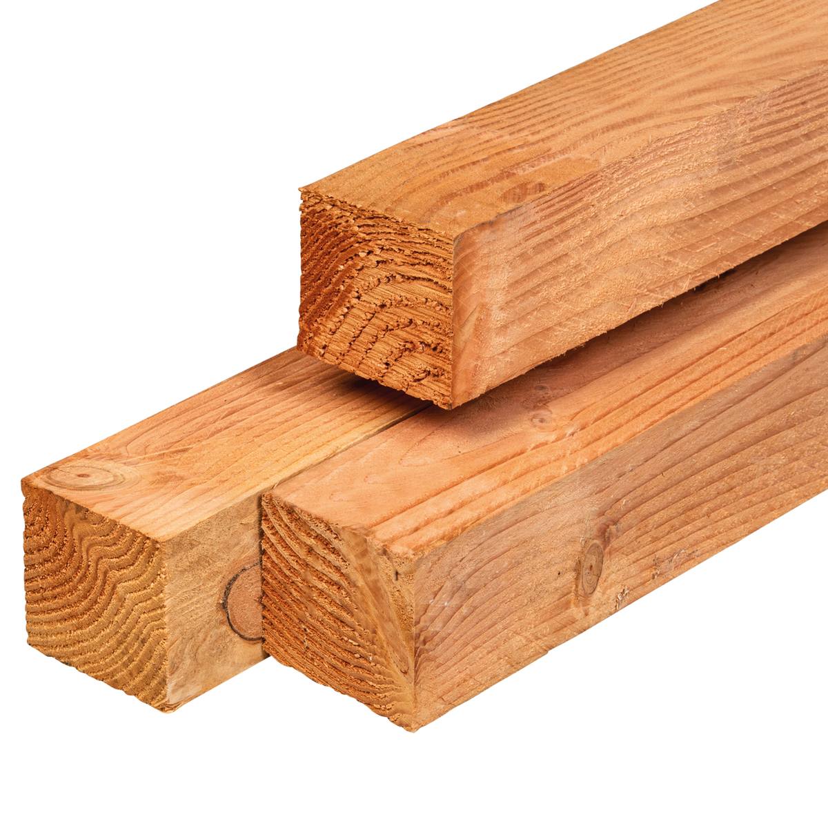 Douglas paal 10,0 x 10,0 x 300 cm, vers, fijnbezaagd