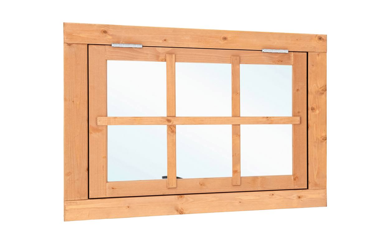 Douglas uitzetraam 6-ruits B900xH700mm buitenmaat (rvs beslagset)