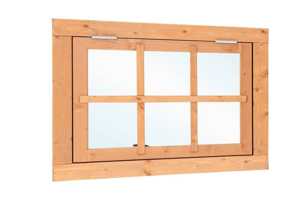 Douglas uitzetraam 6-ruits B900xH700mm buitenmaat (rvs beslagset)