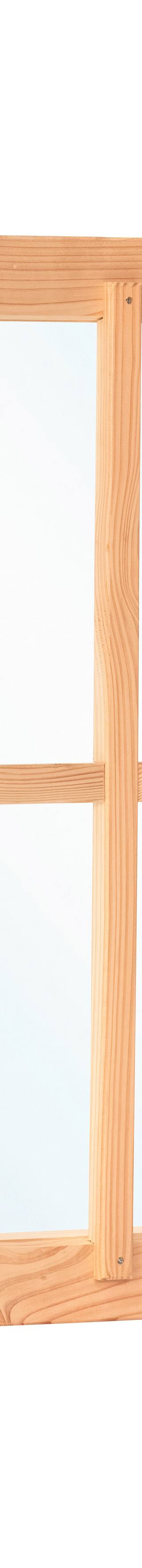 Douglas vast raam B642 x H812 mm (buitenwerkse maat) incl. roedes, RVS raambeslag — 1