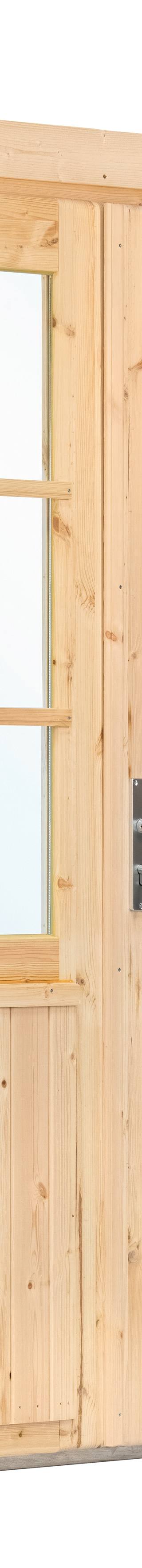 Dubbele deur+kozijn dubbel glas, vuren, XL 174 x 209 cm rechtsdraaiend — 1