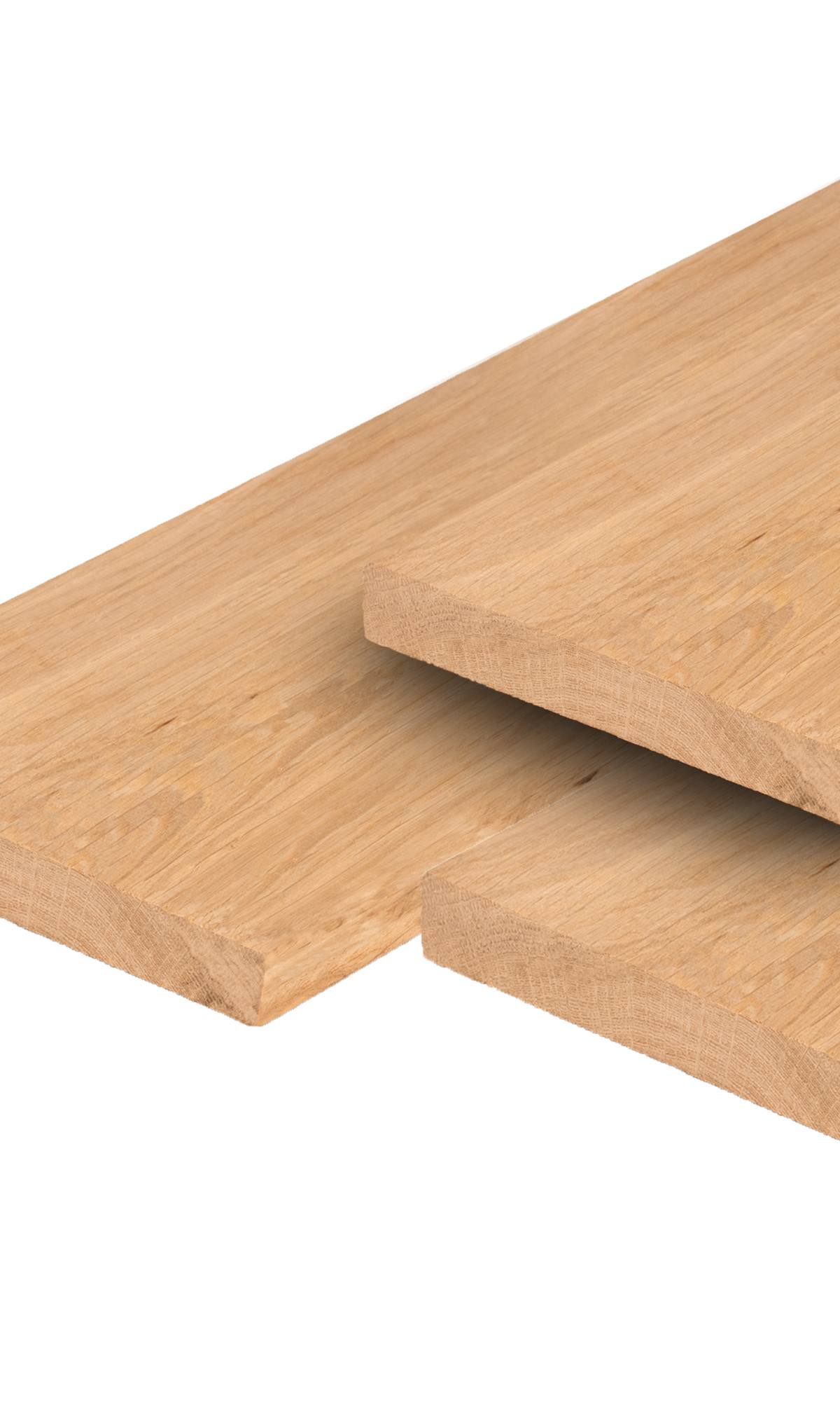 Eiken kantplank 2,0 x 20,0 x 300 cm, vers, fijnbezaagd, scherpkantig