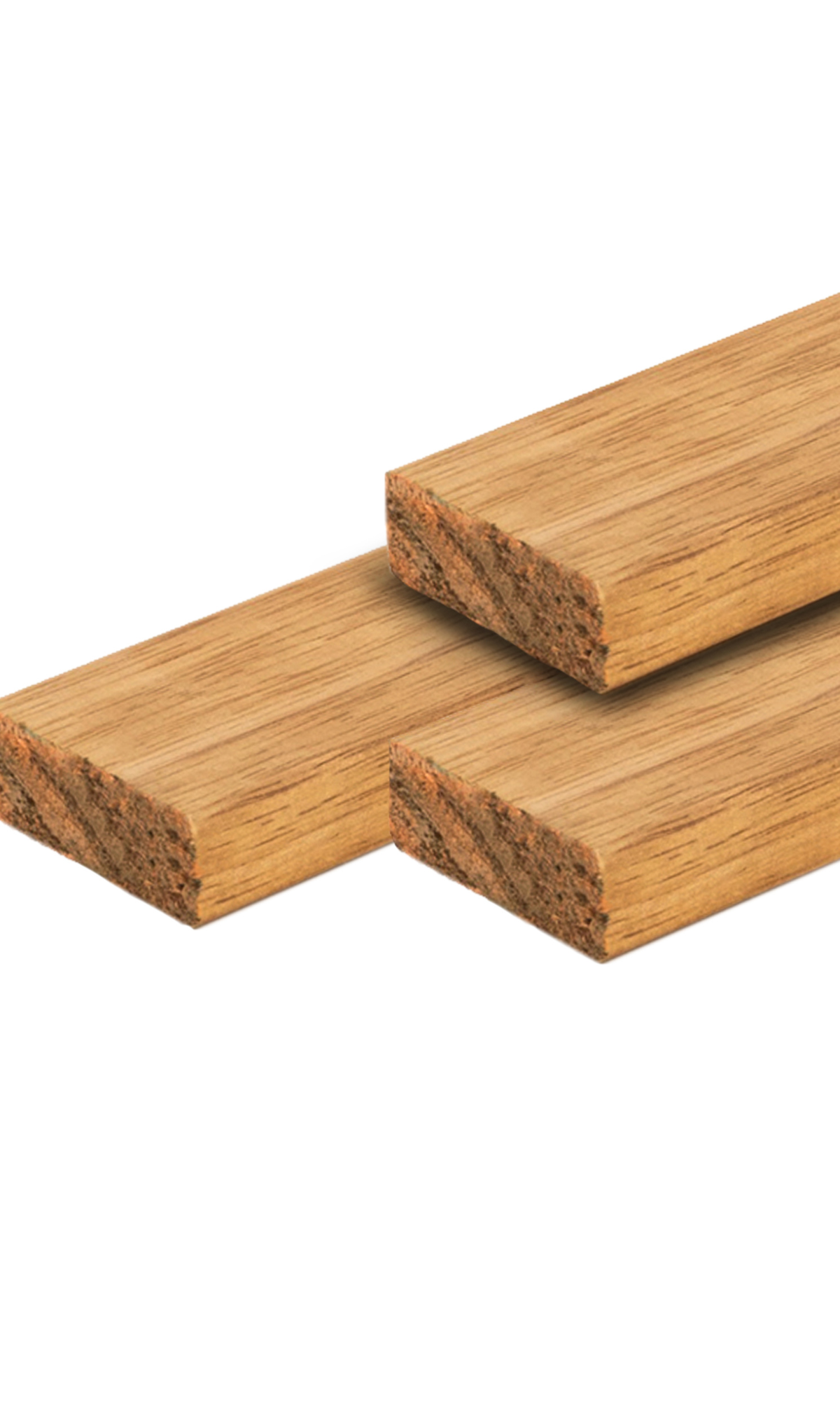 Fraké hardhout rhombus profiel 1,8 x 6,8 x 215 cm thermisch gemodificeerd, geschaafd