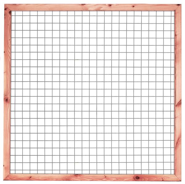 Gaaselement vuurverzinkt maaswijdte 7,5 x 7,5 cm met robuust Douglas 4,5 x 9,0 cm H180 x B180 cm