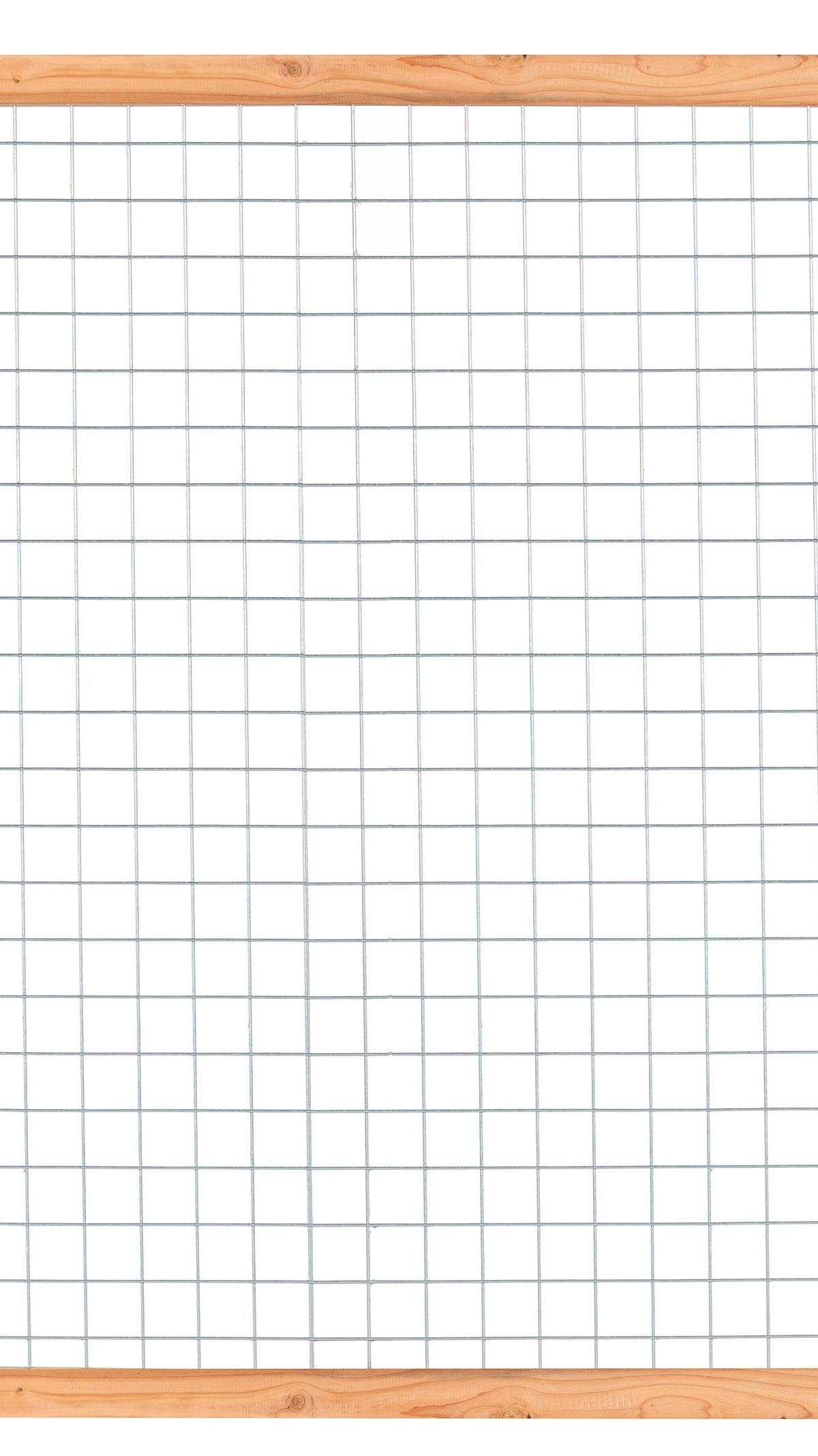 Gaaselement vuurverzinkt maaswijdte 7,5 x 7,5 cm met robuust kader Douglas 4,5 x 7,0 cm H180 x B180 cm