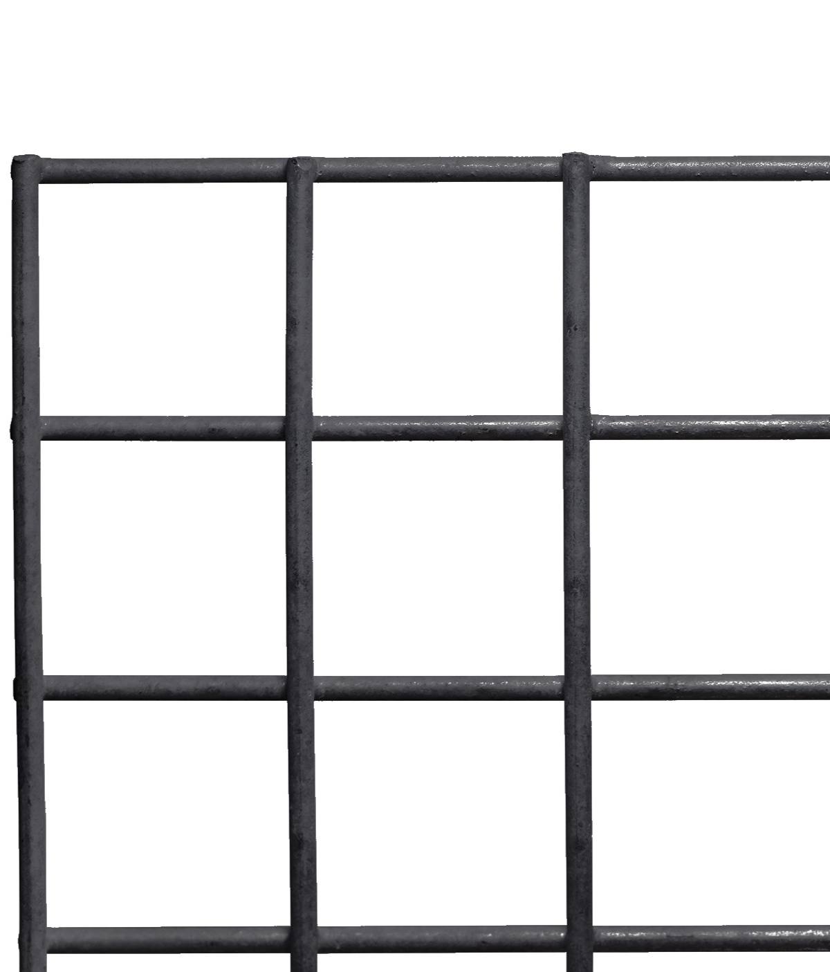 Gaaselement vuurverzinkt zwart gespoten maaswijdte 7,5 x 7,5 cm, draaddikte 3,8 mm H173 x B173 cm