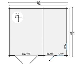 Garage Moa | 44 mm | vuren onbehandeld — 3